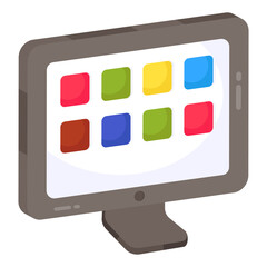 A perfect design icon of computer apps

