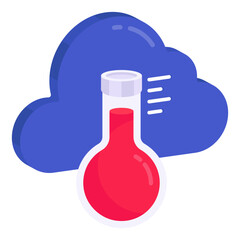 Modern design icon of cloud temperature 

