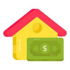 Trendy vector design of home payment

