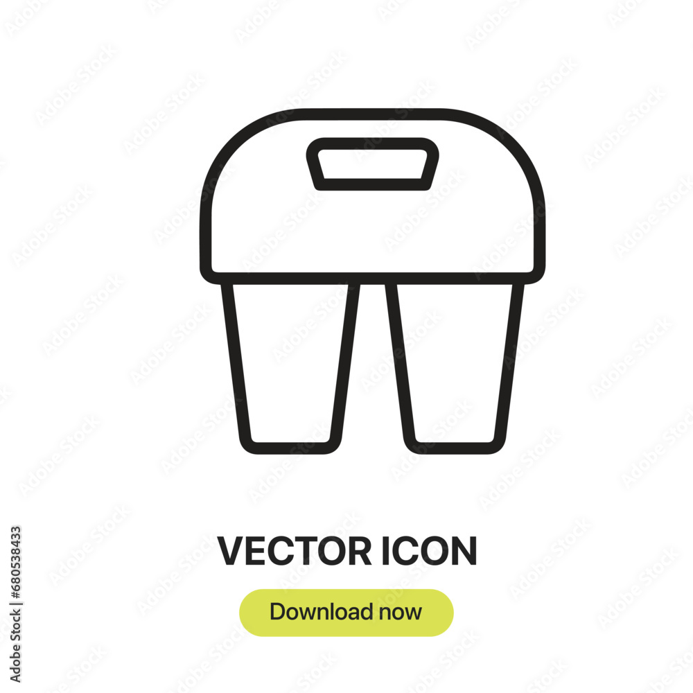 Poster cups icon vector. linear-style sign for mobile concept and web design. cups symbol illustration. pix