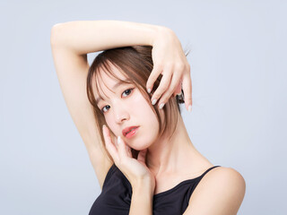 Naklejka premium 女性の美容イメージ スキンケア コスメ 脱毛サロン