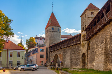 Walls and towers of old Tallinn, Estonia