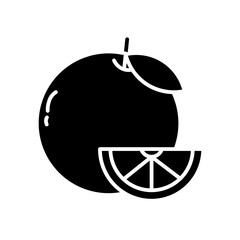 orange slice glyph icon