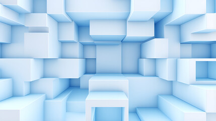 Soft and Soothing Pastel Blue Tiles: Free Download.3D Wall Tile Images: Blue and White Squares.AI Generative 