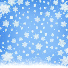 winter background with snowflakes