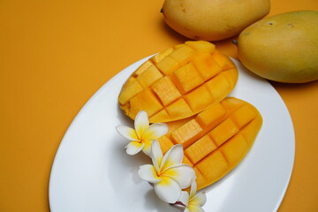 mango on a plate