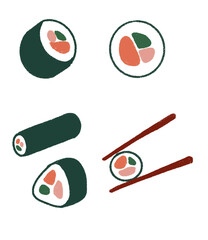 kimbap, korean style food, korean food illustration, asian food, k-food, korea, rice, food illustration, korean food illustration, vegetarian food, vegan foods, vegan, gimbap, korean dish, vegetables