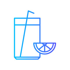 orange juice gradient icon