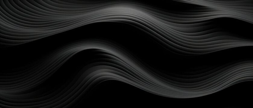 Elegant black wavy patterns.
