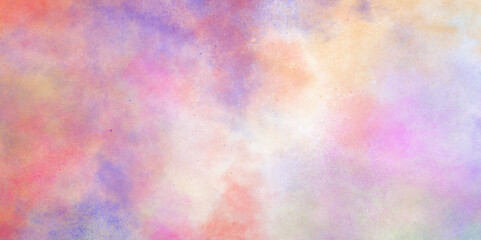 Colorful and bright watercolor background texture with grunge watercolor splashes, Color splashing on paper with watercolor splashes, Beautiful and colorful soft watercolor background.