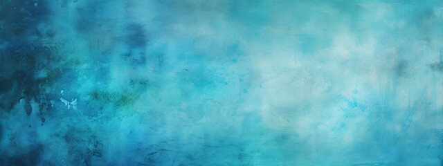 Fototapeta na wymiar Wide, grungy blue painted abstract background, excellent for creative design or atmospheric visuals.