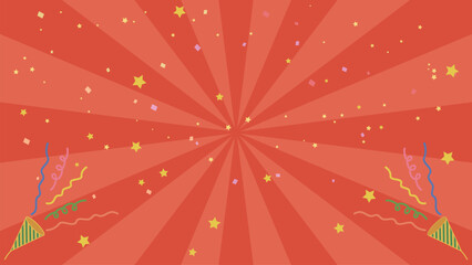 紙吹雪とクラッカーの背景２
