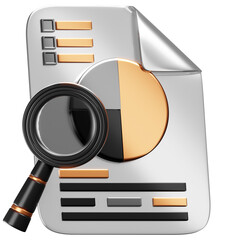 3D Data Analysis Document Icon