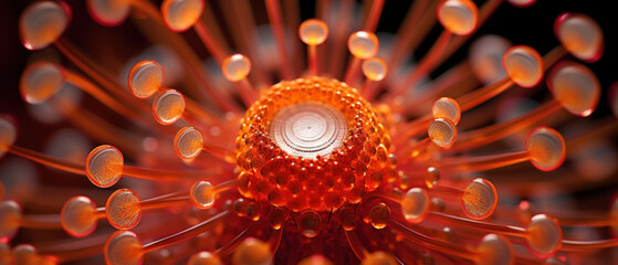 Close-up nano shot of a wild flower structure.