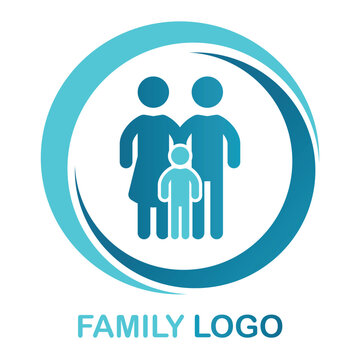 Familie, Gruppe, Eltern und Kind - Logo, Symbol, Icon