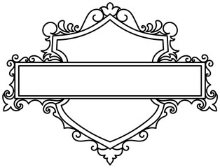 vintage horizontal frame Label lines for making catalogs and brochures for coffee shops and boutiques.