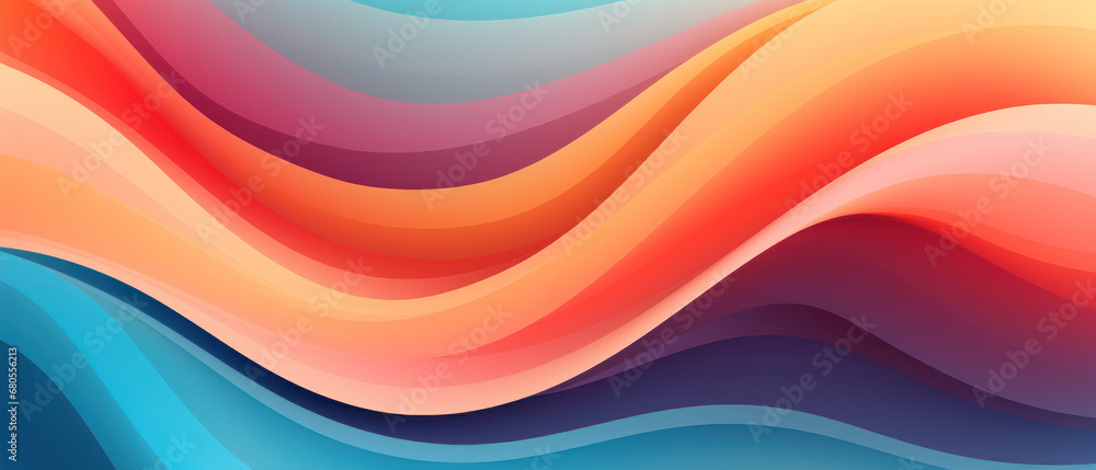 Wall mural dynamic abstract wallpaper with intersecting wavy lines.