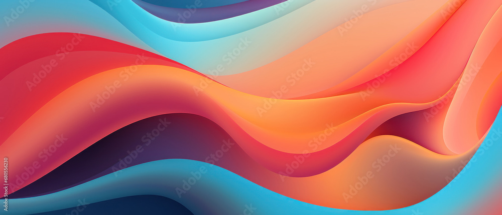 Wall mural dynamic abstract wallpaper with intersecting wavy lines.