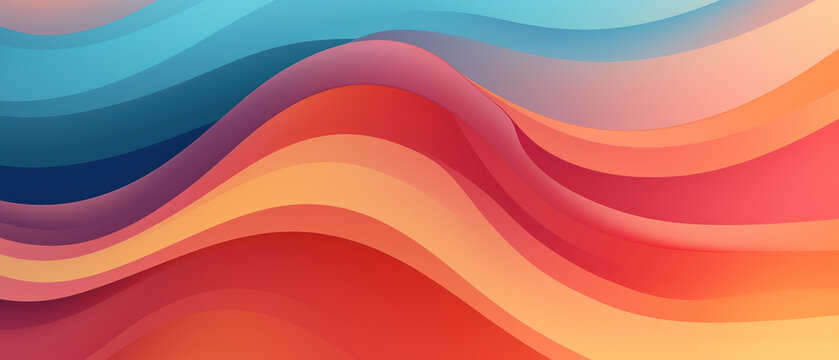Fototapeta Dynamic abstract wallpaper with intersecting wavy lines.
