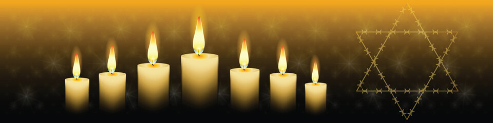 International Holocaust Remembrance Day vector. Star of David . January 27. Important day