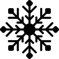 Snowflake icon. Christmas and New Year decoration element.