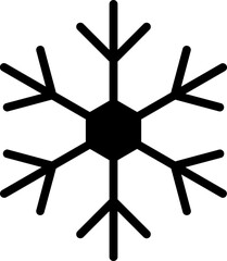 Snowflake icon. Christmas and New Year decoration element.