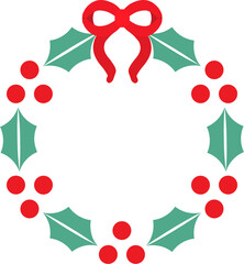 Christmas wreath icon