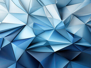 Fototapeta premium White and gray abstract polygon triangle pattern gradient background.