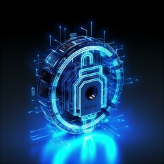 Digital Cyber Security Sicherheits Schloss Sicherheit in der digitalen Welt