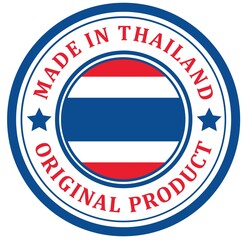 Thailand. The sign premium quality. Original product. Framed with the flag of the country