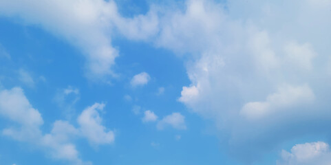 Blue sky clouds background. Beautiful blue sky and clouds natural background. vector illustration.