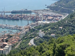Salerno city view on houses