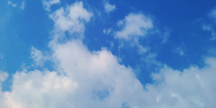 Blue sky clouds background. Beautiful blue sky and clouds natural background. vector illustration.