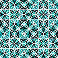 Pattern with rings or circle. White background