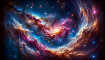 Fototapeta premium Galactic Dreams: A Journey Through the Stars