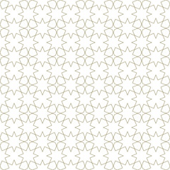 Seamless geometric ornament based on traditional islamic art.Brown color lines