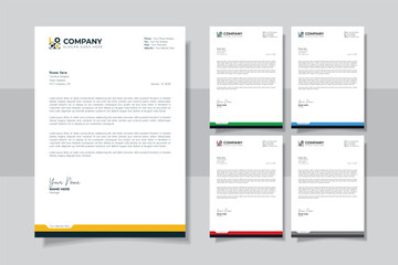 Professional And Creative Modern Minimalist Corporate Business Letter Head Template	