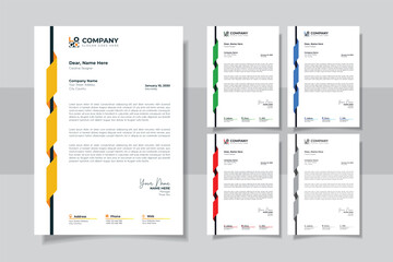 Professional And Creative Modern Minimalist Corporate Business Letter Head Template	