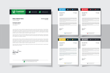 Professional And Creative Modern Minimalist Corporate Business Letter Head Template	