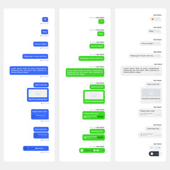 Chat speach bubble communication message UI design 