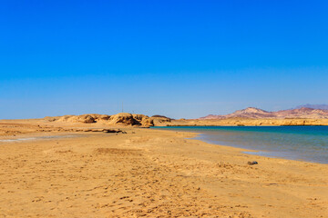 Beautiful lake in Ras Mohammed national park, Sinai peninsula in Egypt
