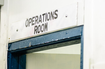 Sign above the door of an Operations Room