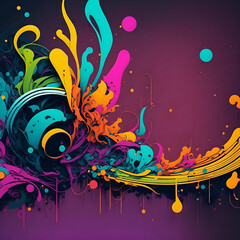 Abstract music as colors background. Colorful representation of music as if it was color. Use as graphic resource, background or wallpaper