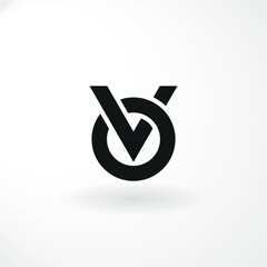 Vector Logo - Lettermark Design is Combination Letter V and O with Customized Font