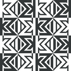 Line Pattern Ornament with Black and White