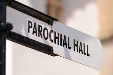 Sign for the Parochial Hall