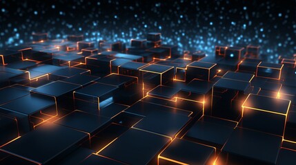 Obraz premium space neon abstract background.