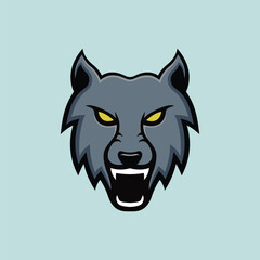 Naklejka premium Modern wolf logo design vector
