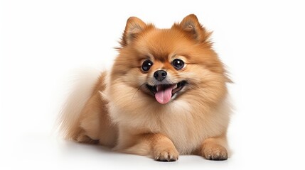 Obraz premium Spitz dog on a white background.
