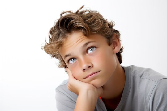 A Glimpse into the Pensive Mind of a Thoughtful Young Boy